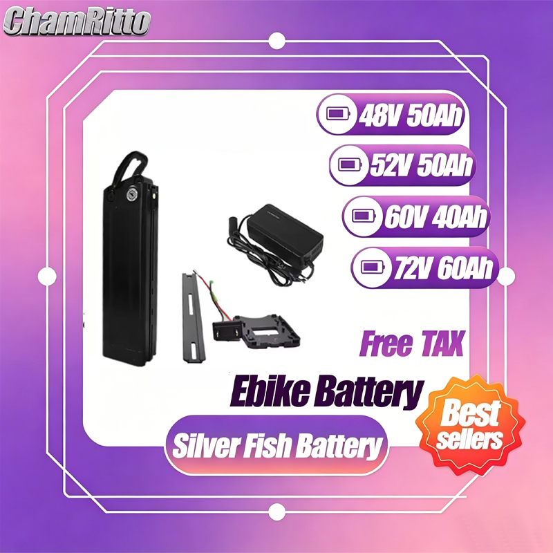 Electric Bicycle Battery 72V 30Ah - 48V Elektrische Fiets 52V SilverFish Accu