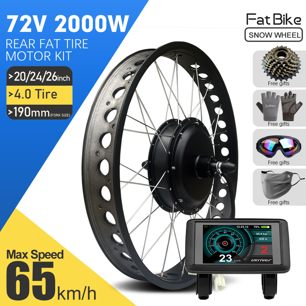 Fat Tire Ebike Conversion Kit 2000W - E-bike conversiekit 72V 2000W 4.0 Fat