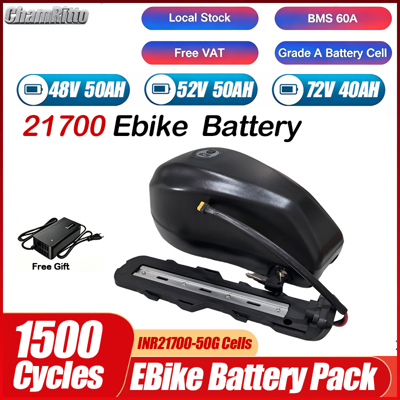 Electric Bicycle Battery 72V 30Ah - 48V 72V 52V 60V ebike brandstoftankbatterij