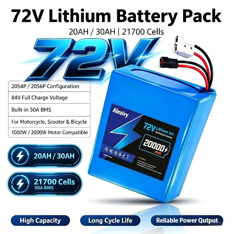 Electric Bicycle Battery 72V 30Ah - 72V Batterij 20S4P 20AH 20S6P 30AH
