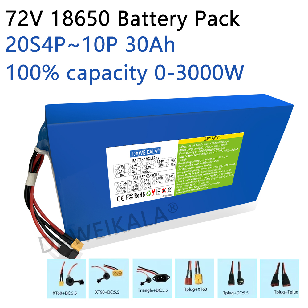 Nieuwe 72 V 12Ah-30Ah 18650 Ba - Electric Bicycle Battery 72V 30Ah recensie en prijs