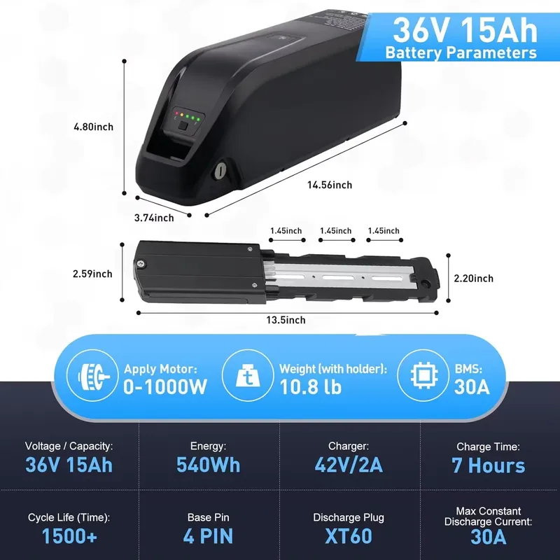 Hailong E-Bike Batterij 36V 48 - Ebike Battery 48V 20Ah Hailong recensie en prijs