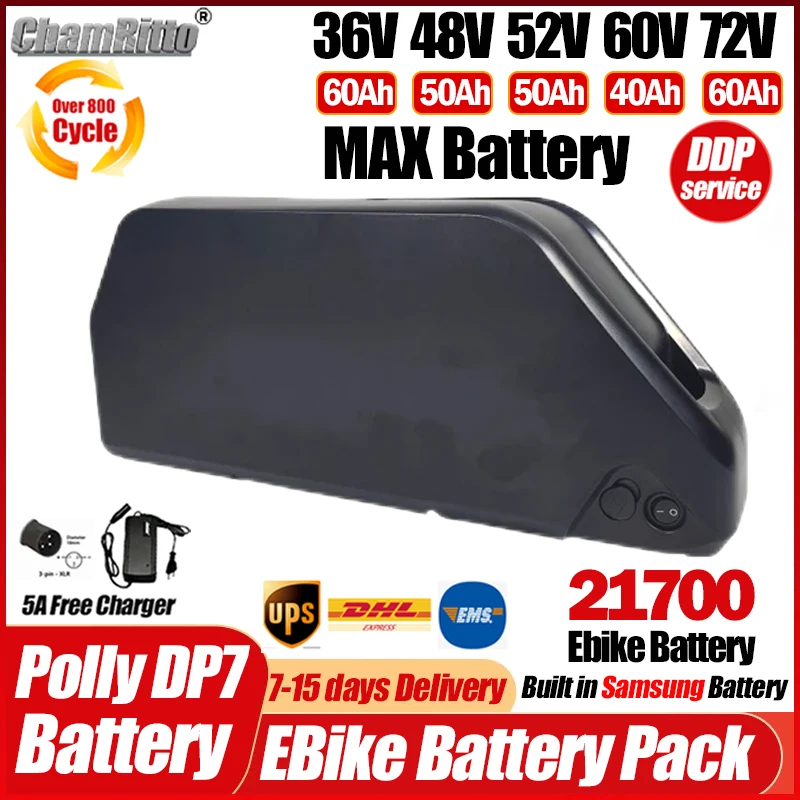 Cham 36 60 52v 48v 72v 45ah 60 - Ebike Battery 48V 20Ah Hailong recensie en prijs
