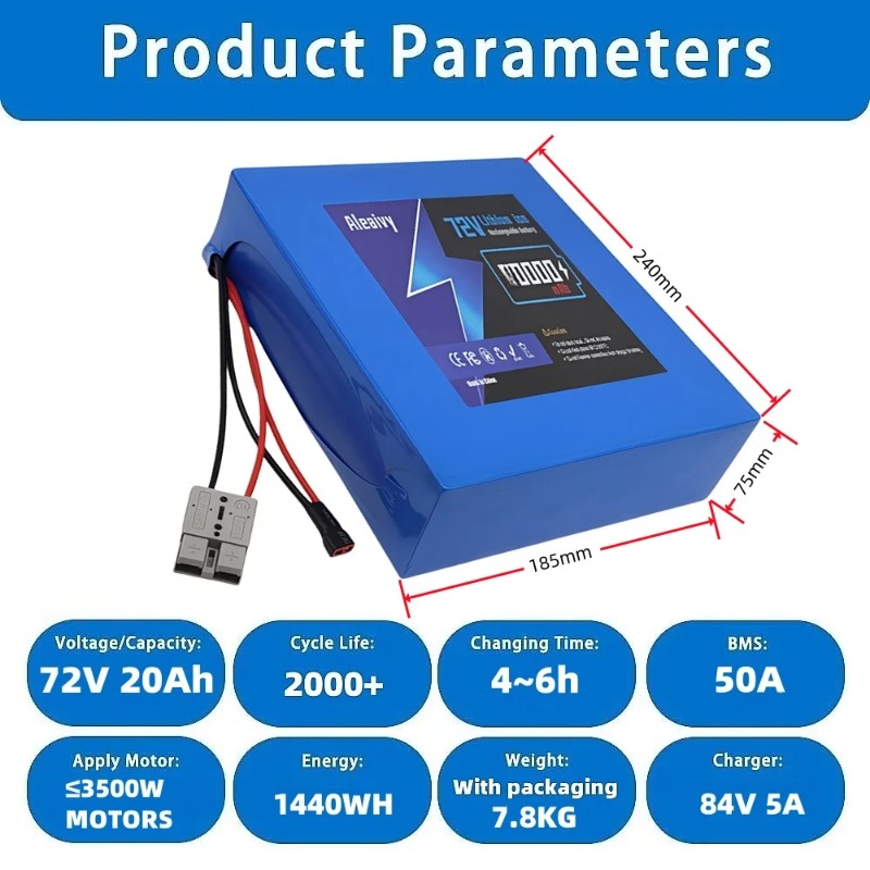 72V Batterij 20S4P 20AH 20S6P  - Electric Bicycle Battery 72V 30Ah recensie en prijs